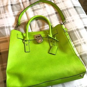 Lime color Michael Kors Handbag
